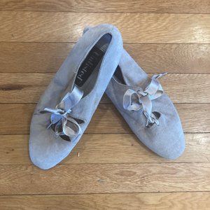 Vintage Beige Leather Ballet Flat (Size 10)